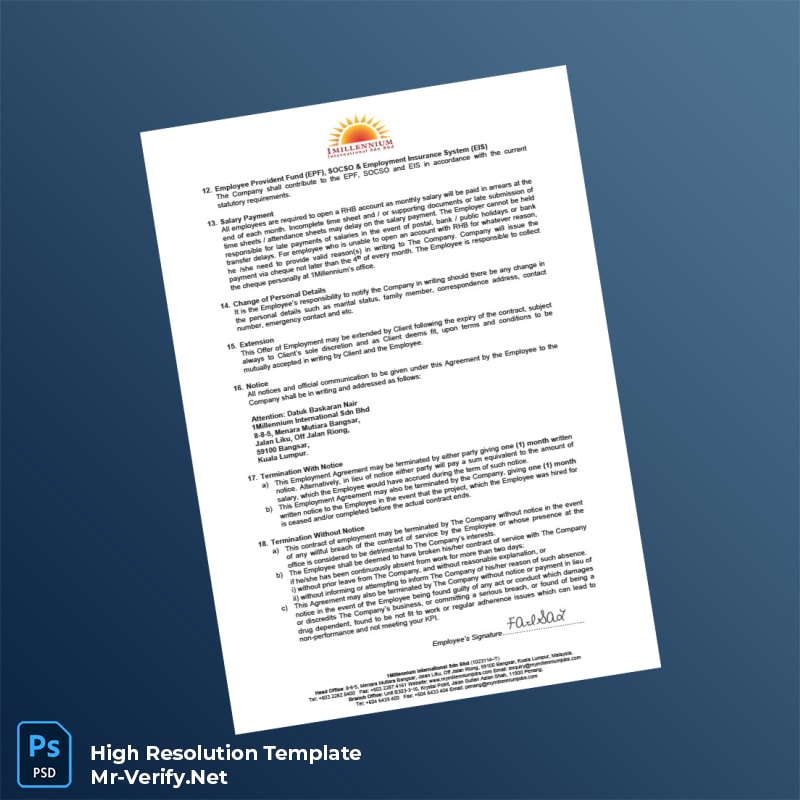 Editable Malaysia Universiti Telekom Sdn Bhd Employment Verification Letter Word and Pdf Template 6 page Editable Malaysia Universiti Telekom Sdn Bhd Employment Verification Letter Word and Pdf Template 6 page