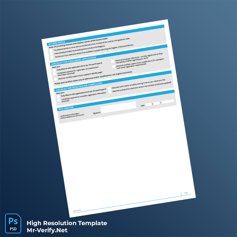 Editable New Zealand Electrical Registration Certificate Word and Pdf Template 7 page Editable New Zealand Electrical Registration Certificate Word and Pdf Template 7 page