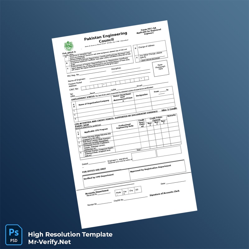 Editable Pakistan Engineering Council Registration Certificate Renewal Form Word and Pdf Template Editable Pakistan Engineering Council Registration Certificate Renewal Form Word and Pdf Template