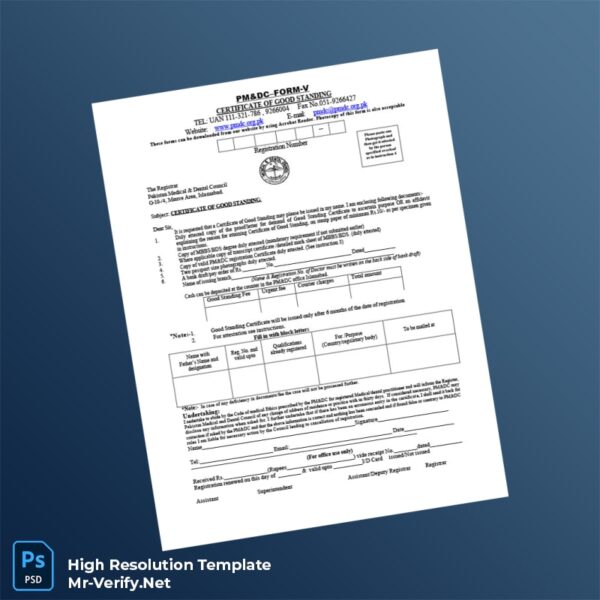 Editable Pakistan PM DC Certificate of Good Standing Word and Pdf Template 2 page Editable Pakistan PM DC Certificate of Good Standing Word and Pdf Template 2 page