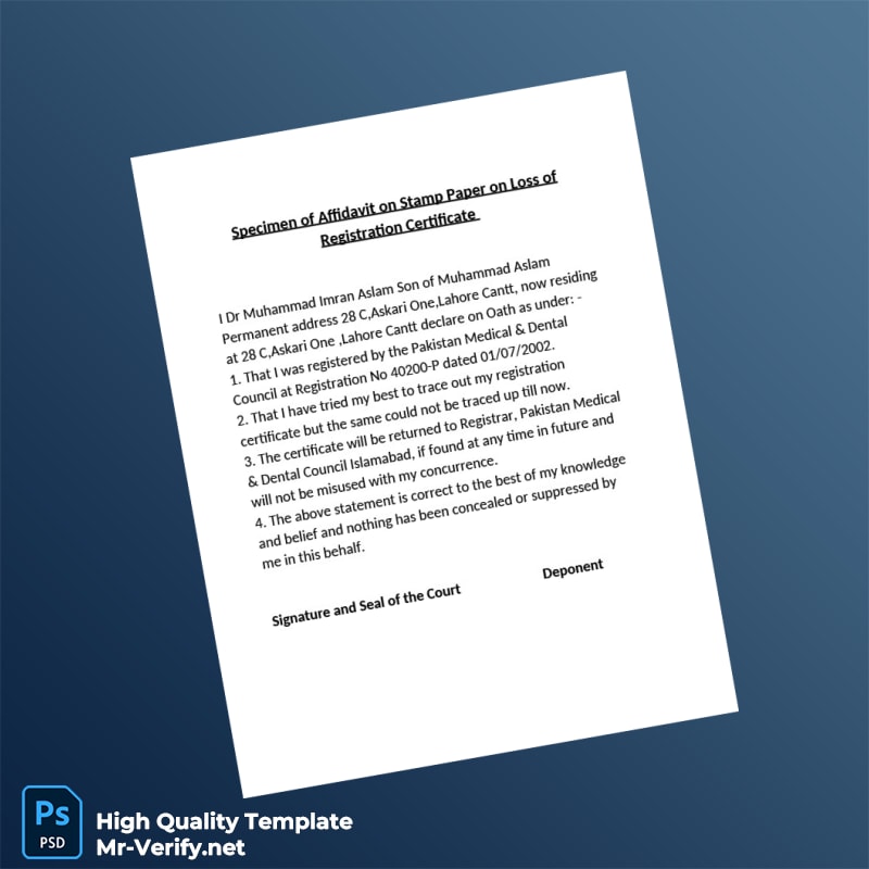 Pakistan Tax Authority Editable Registration Certificate Template in Word and PDF formats 2 page Pakistan Tax Authority Editable Registration Certificate Template in Word and PDF formats 2 page