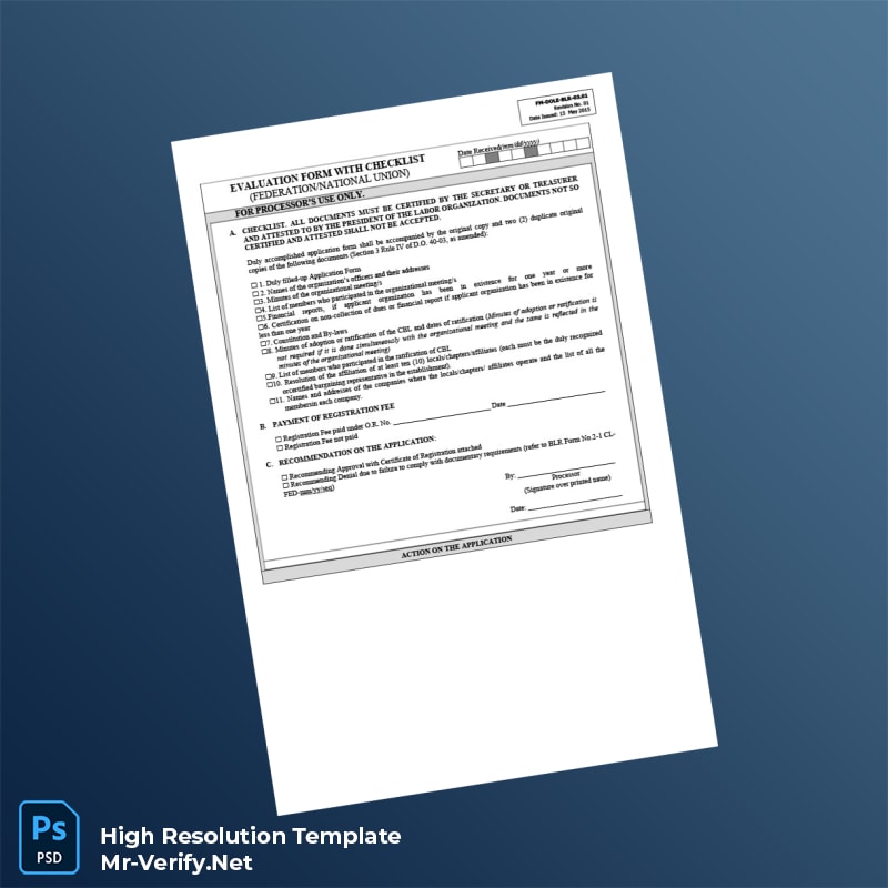 Editable Philippines Department of Labor and Employment Application for Registration Federation National Union Template in Word and PDF f 3 page Editable Philippines Department of Labor and Employment Application for Registration Federation National Union Template in Word and PDF f 3 page