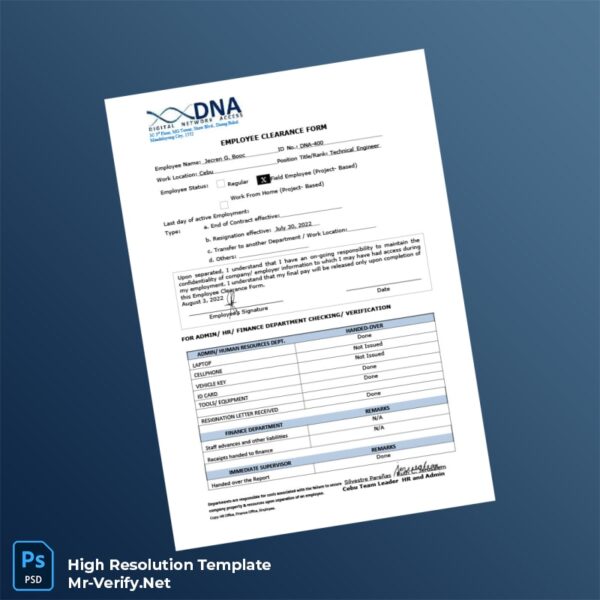 Editable Philippines Jecren G Booc Employment Clearance Form Word and Pdf Template Editable Philippines Jecren G Booc Employment Clearance Form Word and Pdf Template