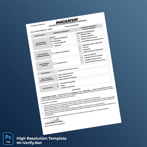 Editable Philippines P O Cruises Employment Verification Letter Word and Pdf Template Editable Philippines P O Cruises Employment Verification Letter Word and Pdf Template