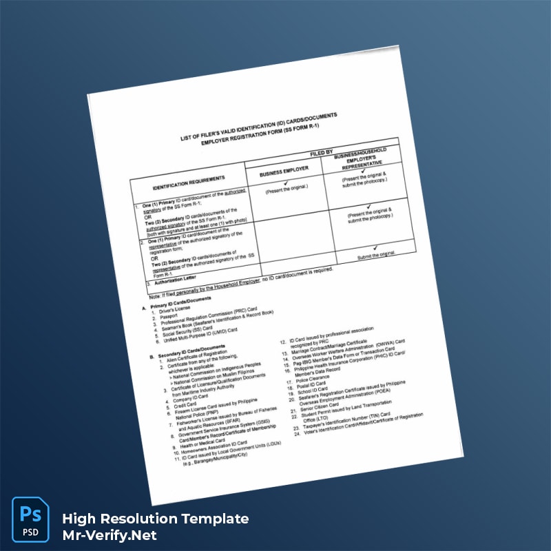 Editable Philippines Social Security System Registration Certificate Word and Pdf Template 3 page Editable Philippines Social Security System Registration Certificate Word and Pdf Template 3 page