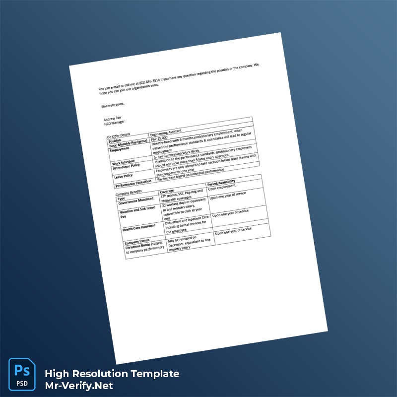 Editable Philippines Super 8 Employment Verification Letter Word and Pdf Template 3 page Editable Philippines Super 8 Employment Verification Letter Word and Pdf Template 3 page