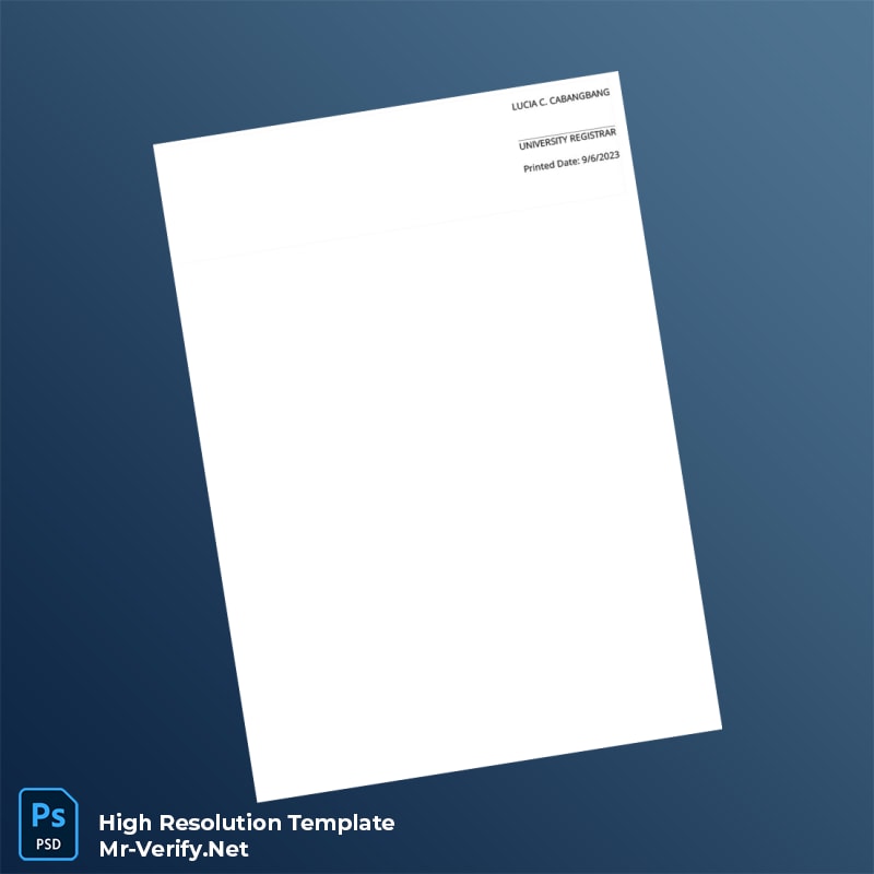 Editable Philippines University Registrar Certificate of Registration Word and Pdf Template 2 page Editable Philippines University Registrar Certificate of Registration Word and Pdf Template 2 page