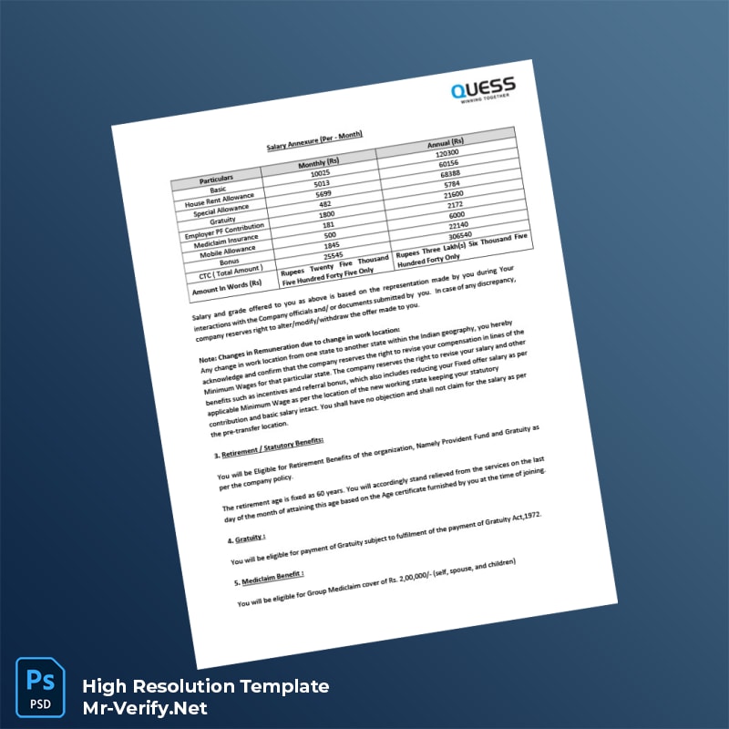 Editable Qwess Corporation Salary Certificate Word and Pdf Template 6 page Editable Qwess Corporation Salary Certificate Word and Pdf Template 6 page