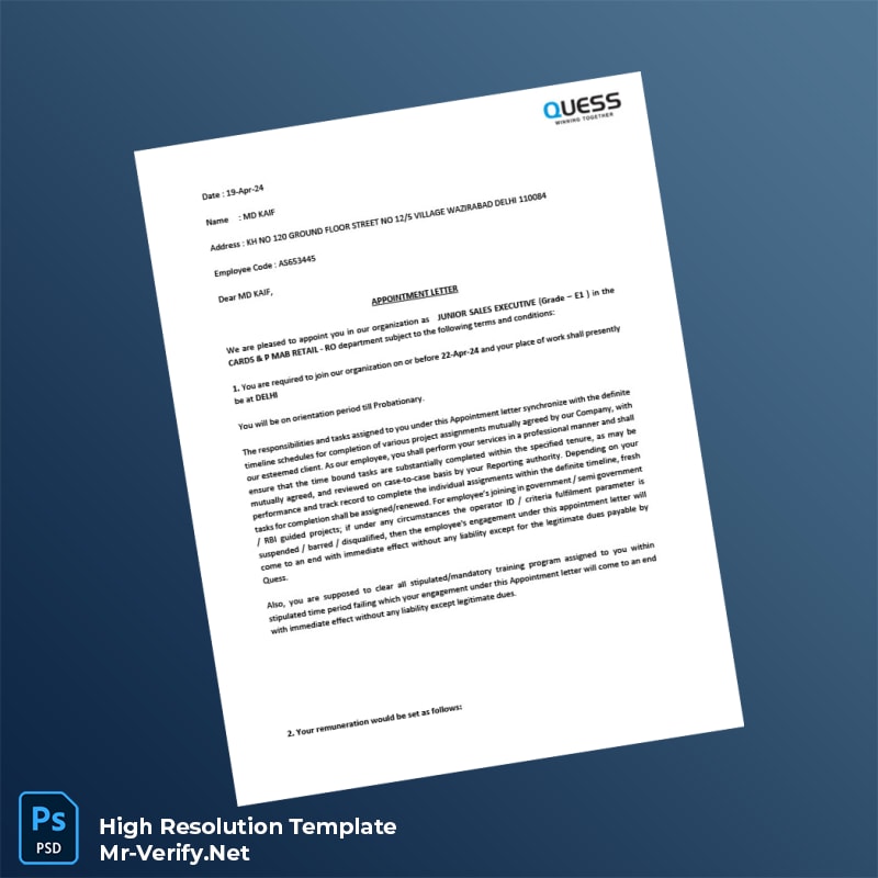 Editable Qwess Corporation Salary Certificate Word and Pdf Template 6 page Editable Qwess Corporation Salary Certificate Word and Pdf Template 6 page