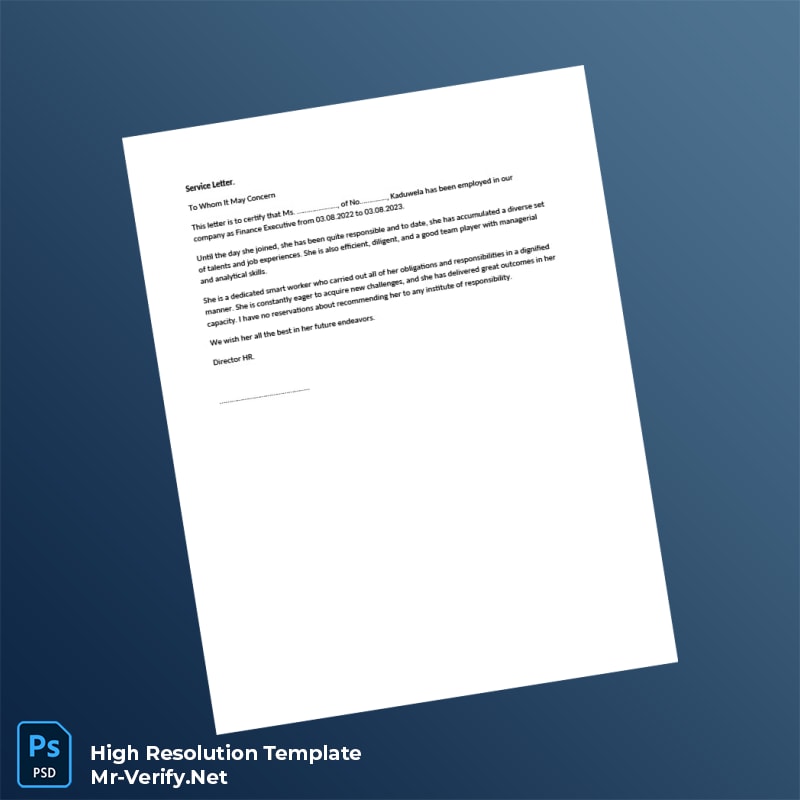 Editable Service Letter Samples Employment Verification Letter Word and Pdf Template 4 page Editable Service Letter Samples Employment Verification Letter Word and Pdf Template 4 page