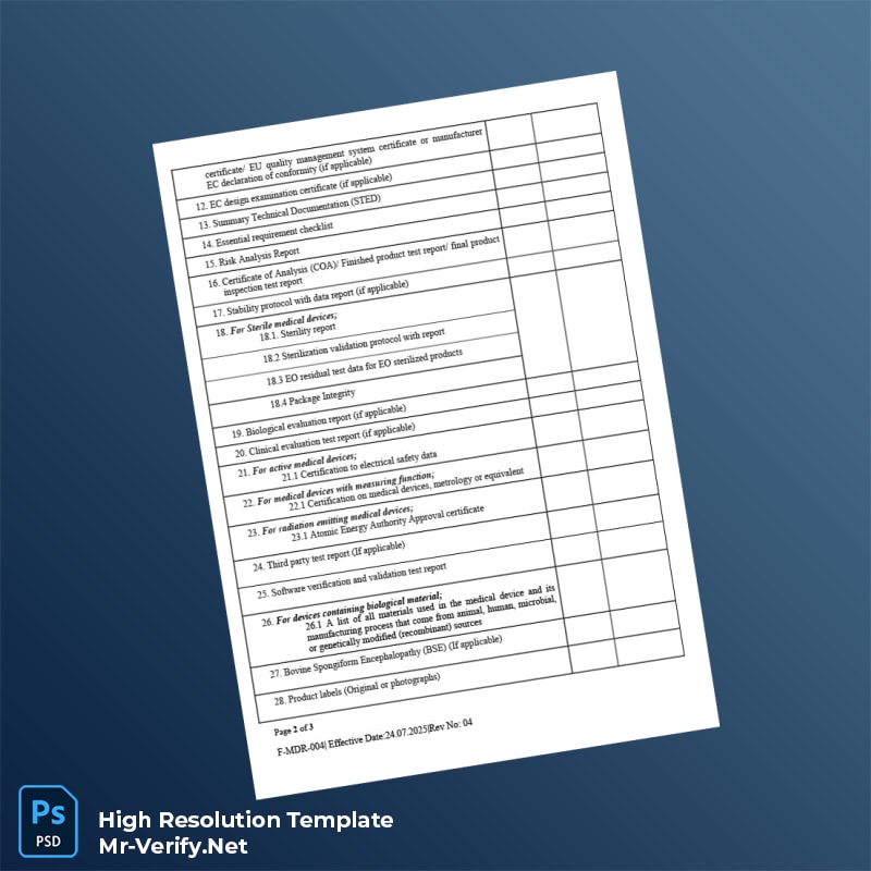 Editable Sri Lanka National Medicines Regulatory Authority Re-Registration Dossier Submission Checklist Word and Pdf Template 3 page Editable Sri Lanka National Medicines Regulatory Authority Re-Registration Dossier Submission Checklist Word and Pdf Template 3 page