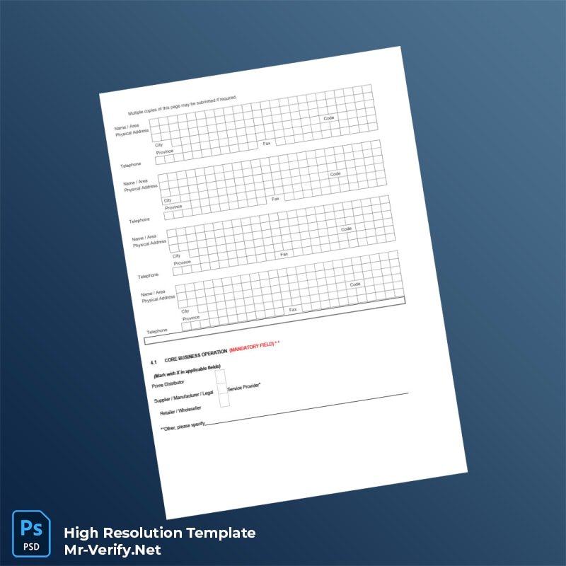 Editable Supplier Registration Certificate Word and Pdf Template 6 page Editable Supplier Registration Certificate Word and Pdf Template 6 page