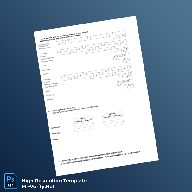 Editable Supplier Registration Certificate Word and Pdf Template 6 page Editable Supplier Registration Certificate Word and Pdf Template 6 page