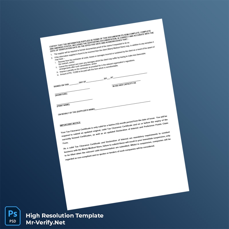 Editable Supplier Registration Certificate Word and Pdf Template 6 page Editable Supplier Registration Certificate Word and Pdf Template 6 page