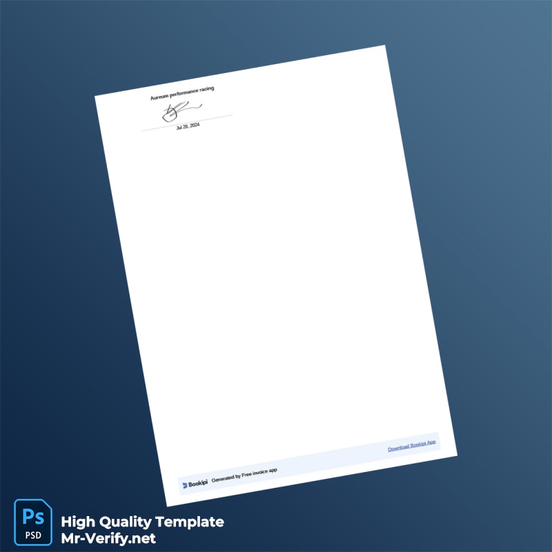 UK Aureum Performance Racing Invoice Template in Word and PDF formats 2 page UK Aureum Performance Racing Invoice Template in Word and PDF formats 2 page