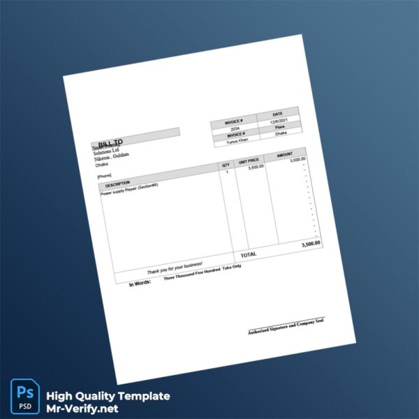 UK Smart Printing Solutions LTD Invoice Template in Word and PDF formats 8 page UK Smart Printing Solutions LTD Invoice Template in Word and PDF formats 8 page