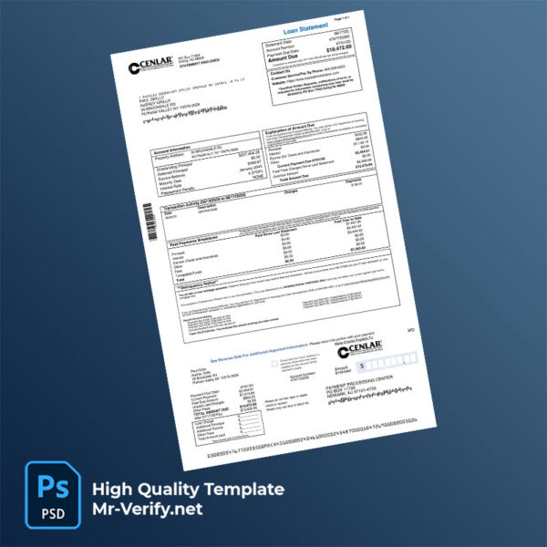 US Paul Grillo  Audrey Grillo Editable Mortgage Statement Template in Word and PDF formats