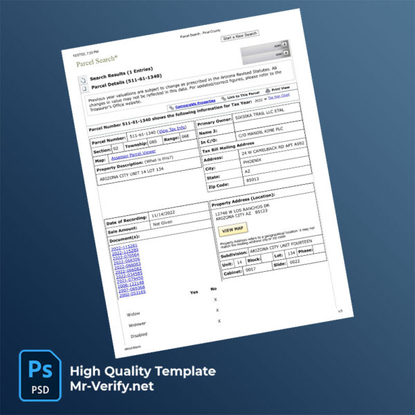 USA Siksika Trail LLC Editable Tax Bill Template in Word and PDF formats