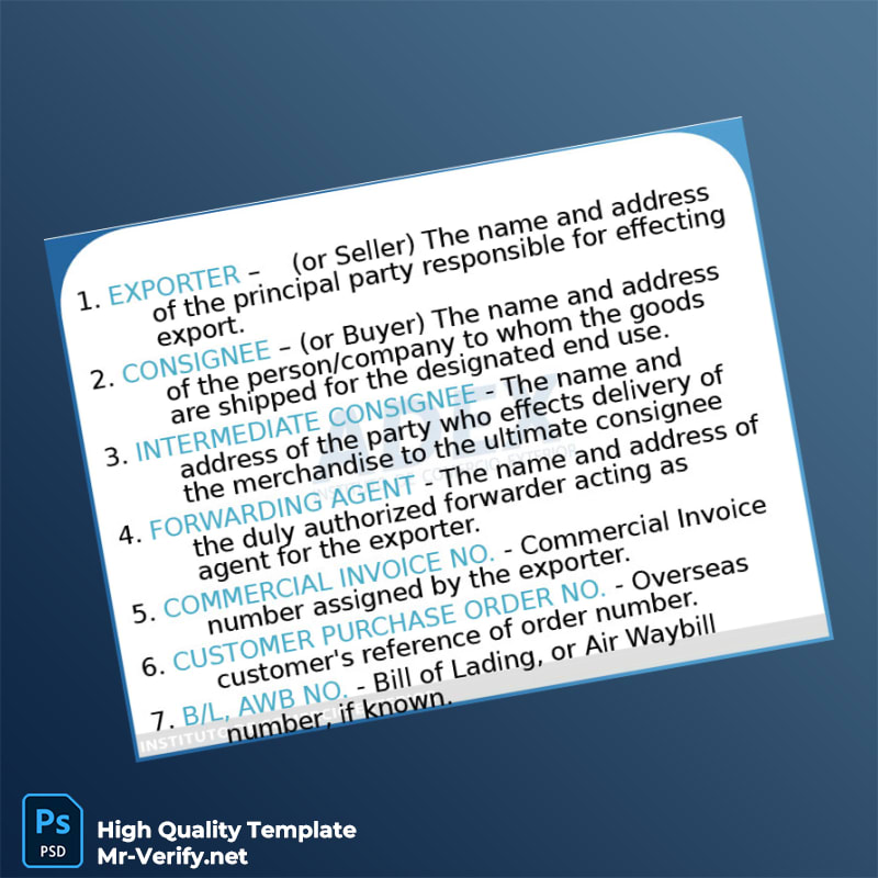 USA ADEX Commercial Invoice Template in Word and PDF formats 7 page USA ADEX Commercial Invoice Template in Word and PDF formats 7 page