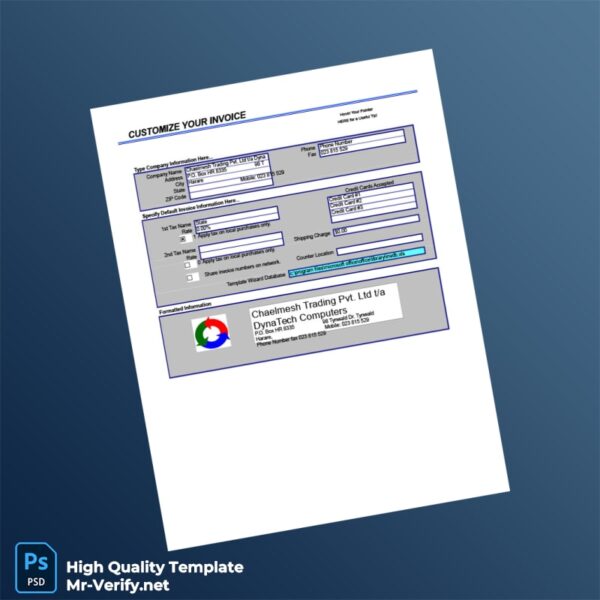 USA CIM Invoice Template in Word and PDF formats 6 page