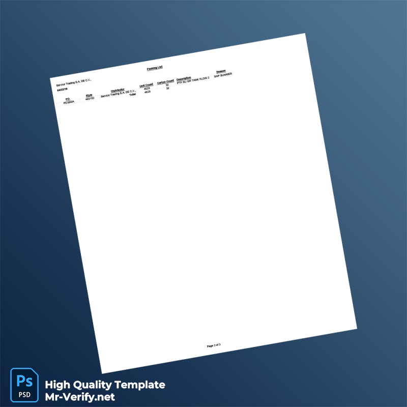 USA GPS Strategic Alliances LLC Commercial Invoice Template in Word and PDF formats 3 page USA GPS Strategic Alliances LLC Commercial Invoice Template in Word and PDF formats 3 page