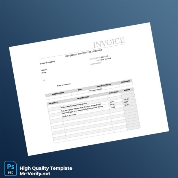 USA Global Home Remodeling LLC Invoice Template in Word and PDF formats 2 page USA Global Home Remodeling LLC Invoice Template in Word and PDF formats 2 page