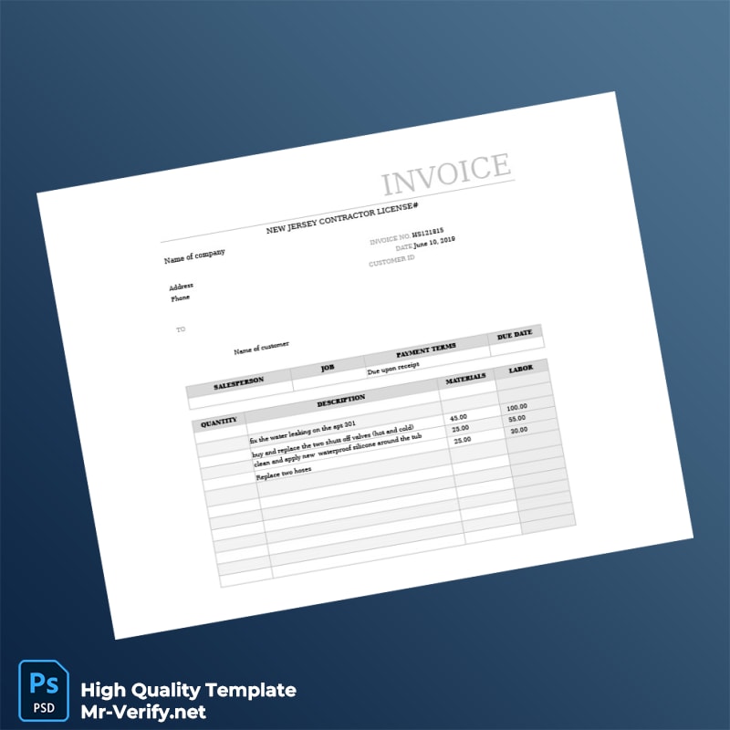 USA Global Home Remodeling LLC Invoice Template in Word and PDF formats 2 page USA Global Home Remodeling LLC Invoice Template in Word and PDF formats 2 page