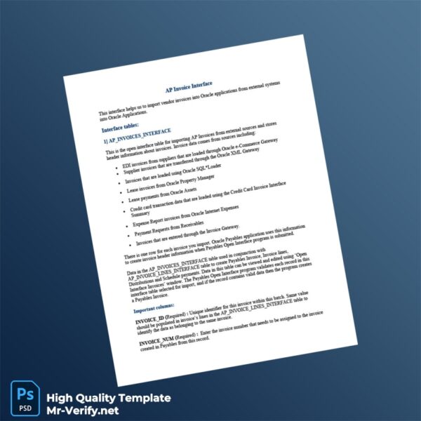 USA Oracle Database Invoice Template in Word and PDF formats 7 page USA Oracle Database Invoice Template in Word and PDF formats 7 page