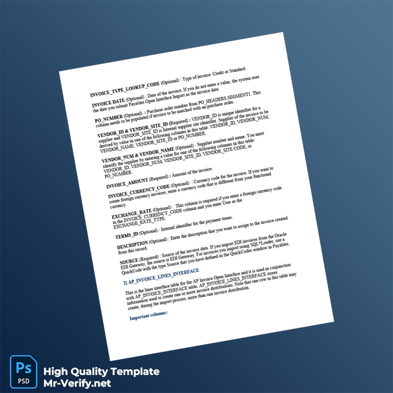 USA Oracle Database Invoice Template in Word and PDF formats 7 page USA Oracle Database Invoice Template in Word and PDF formats 7 page