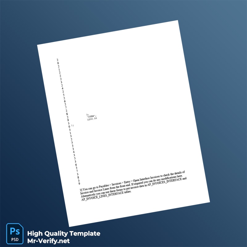 USA Oracle Database Invoice Template in Word and PDF formats 7 page USA Oracle Database Invoice Template in Word and PDF formats 7 page