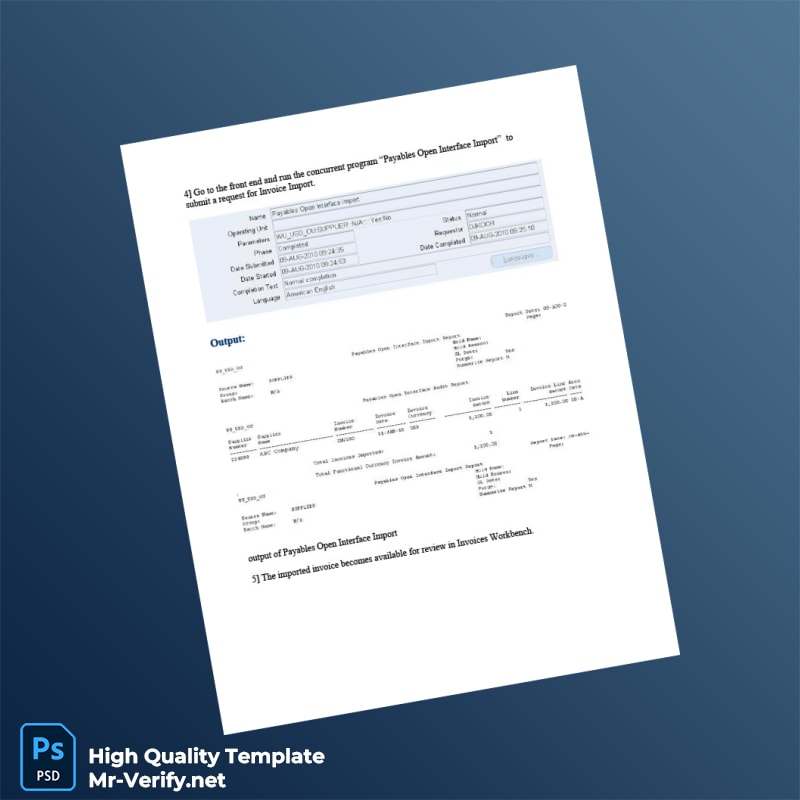 USA Oracle Database Invoice Template in Word and PDF formats 7 page USA Oracle Database Invoice Template in Word and PDF formats 7 page