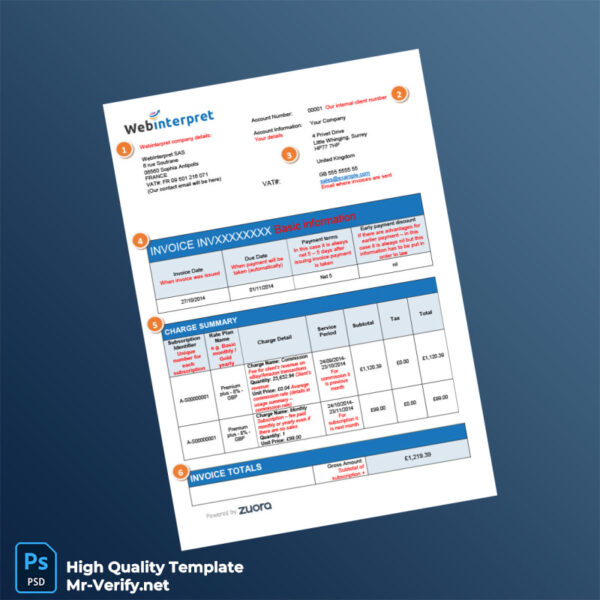 United Kingdom Webinterpret Invoice Template in Word and PDF formats 3 page United Kingdom Webinterpret Invoice Template in Word and PDF formats 3 page