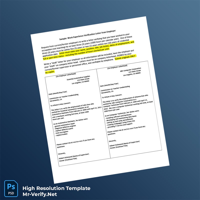 Editable United States ABC Computer Corporation Employment Verification Letter Word and Pdf Template Editable United States ABC Computer Corporation Employment Verification Letter Word and Pdf Template