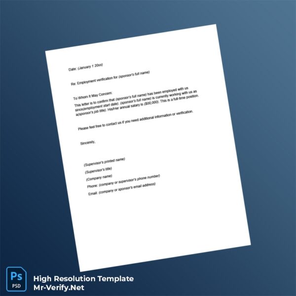 Editable United States Acme Inc Proof of Employment Letter Word and Pdf Template