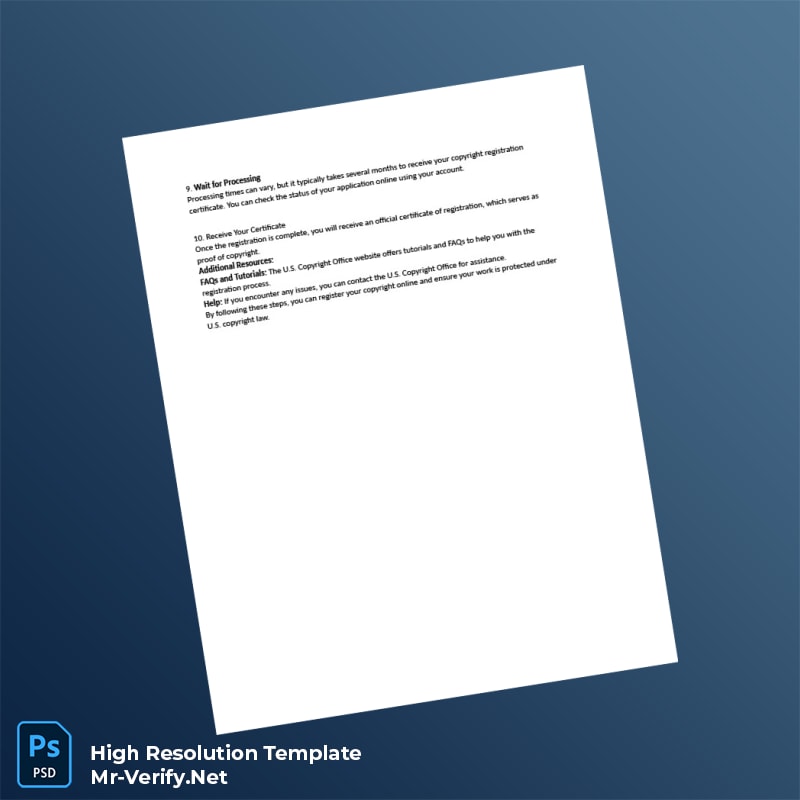 Editable United States Copyright Office Copyrights Registration Form Word and Pdf Template 2 page Editable United States Copyright Office Copyrights Registration Form Word and Pdf Template 2 page