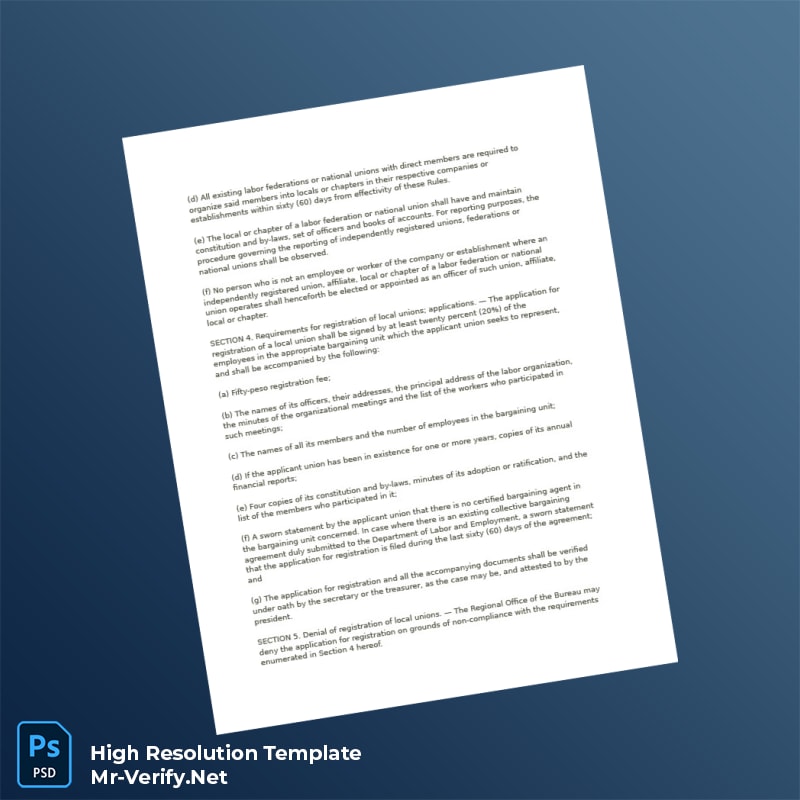 Editable United States Labor Department Registration of Union Word and Pdf Template 4 page Editable United States Labor Department Registration of Union Word and Pdf Template 4 page