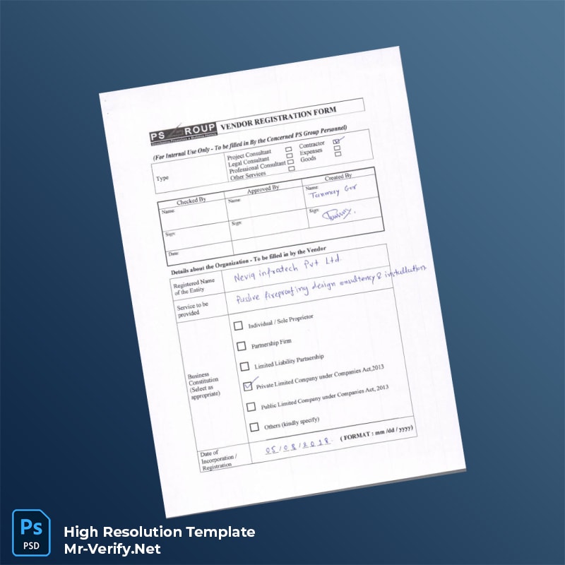 Editable Vendor Registration Form Word and Pdf Template 8 page Editable Vendor Registration Form Word and Pdf Template 8 page