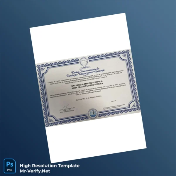 Brazil Centro Universitário da Fundação Educacional Guaxupé Bachelor of Physiotherapy Template – Fully Editable High Resolution Brazil Centro Universitário da Fundação Educacional Guaxupé Bachelor of Physiotherapy Template – Fully Editable High Resolution