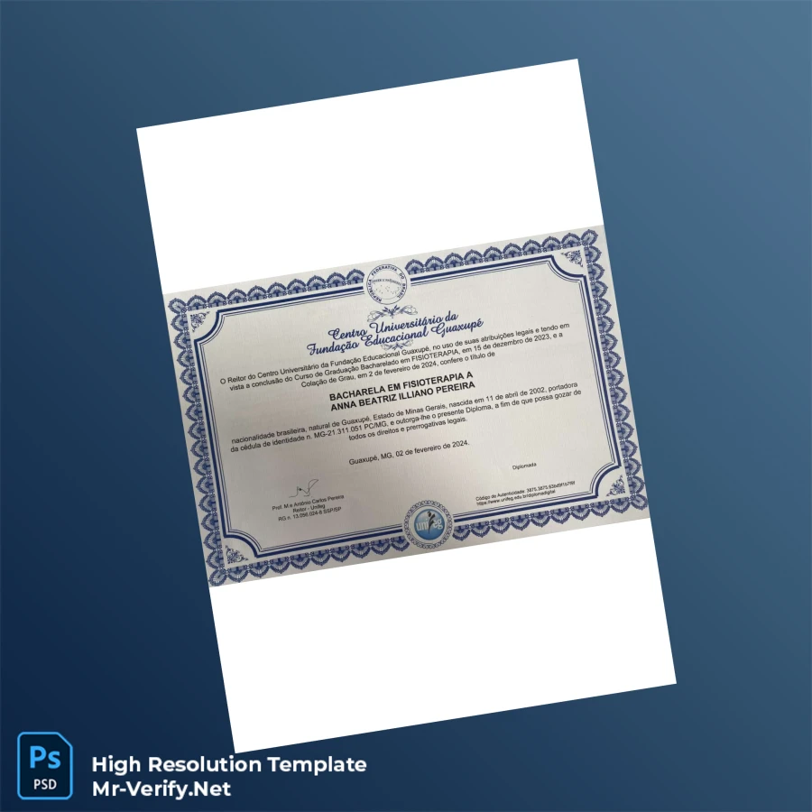 Brazil Centro Universitário da Fundação Educacional Guaxupé Bachelor of Physiotherapy Template – Fully Editable High Resolution Brazil Centro Universitário da Fundação Educacional Guaxupé Bachelor of Physiotherapy Template – Fully Editable High Resolution