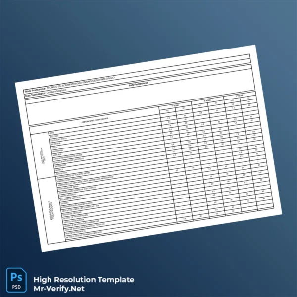 Brazil College Estadual do Campo de Tempo Integral de Carnabai Technical Diploma in Business Administration – Fully Editable & Print-Ready 3 Page Brazil College Estadual do Campo de Tempo Integral de Carnabai Technical Diploma in Business Administration – Fully Editable & Print-Ready 3 Page