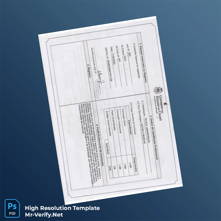 Brazil Escola Estadual de Educação Profissional Venceslau Vieira Batista Diploma Template – Fully Editable & Print-Ready 2 Page Brazil Escola Estadual de Educação Profissional Venceslau Vieira Batista Diploma Template – Fully Editable & Print-Ready 2 Page