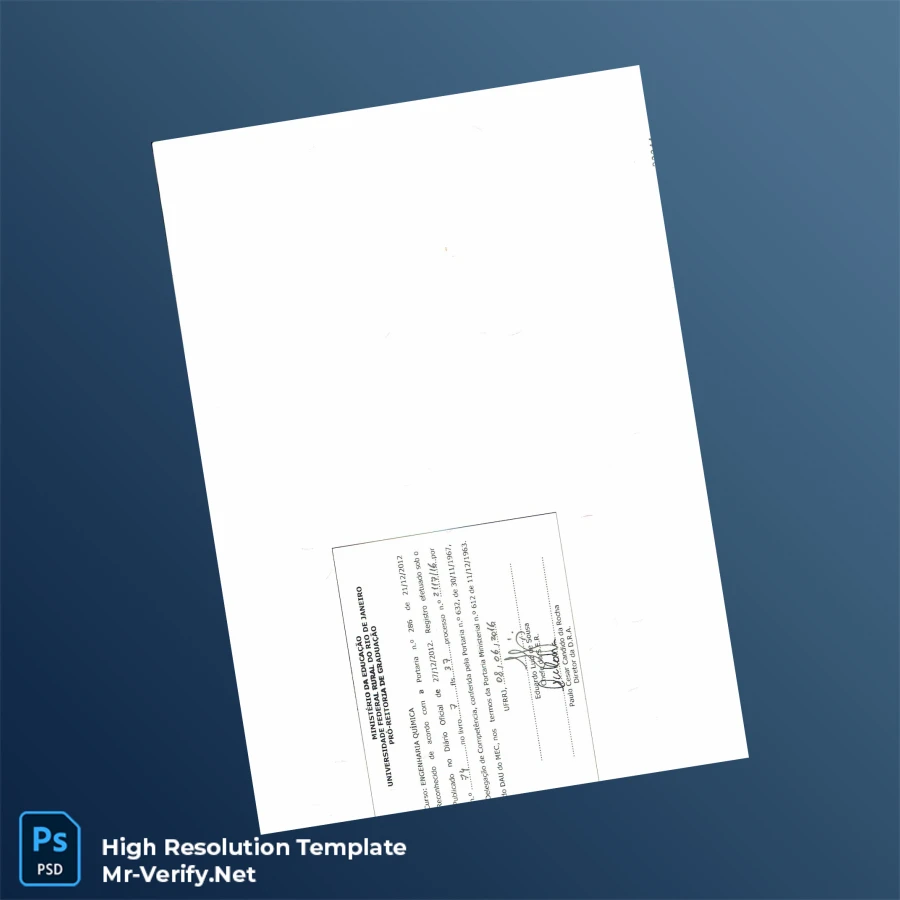 Brazil Federal Rural University of Rio de Janeiro Bachelor of Science in Chemical Engineering Template – Fully Editable High Resolution 2 Page Brazil Federal Rural University of Rio de Janeiro Bachelor of Science in Chemical Engineering Template – Fully Editable High Resolution 2 Page