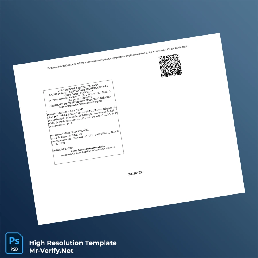 Brazil Federal University of Pará Bachelor of Science in Nutrition Template – Fully Editable & Print-Ready 2 Page Brazil Federal University of Pará Bachelor of Science in Nutrition Template – Fully Editable & Print-Ready 2 Page