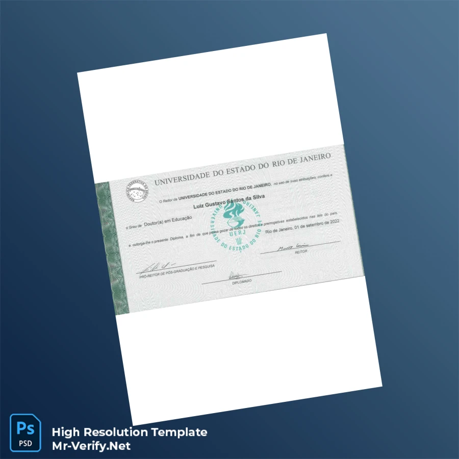 Brazil State University of Rio de Janeiro Doctorate in Education Template – Fully Editable & Print-Ready 2 Page Brazil State University of Rio de Janeiro Doctorate in Education Template – Fully Editable & Print-Ready 2 Page
