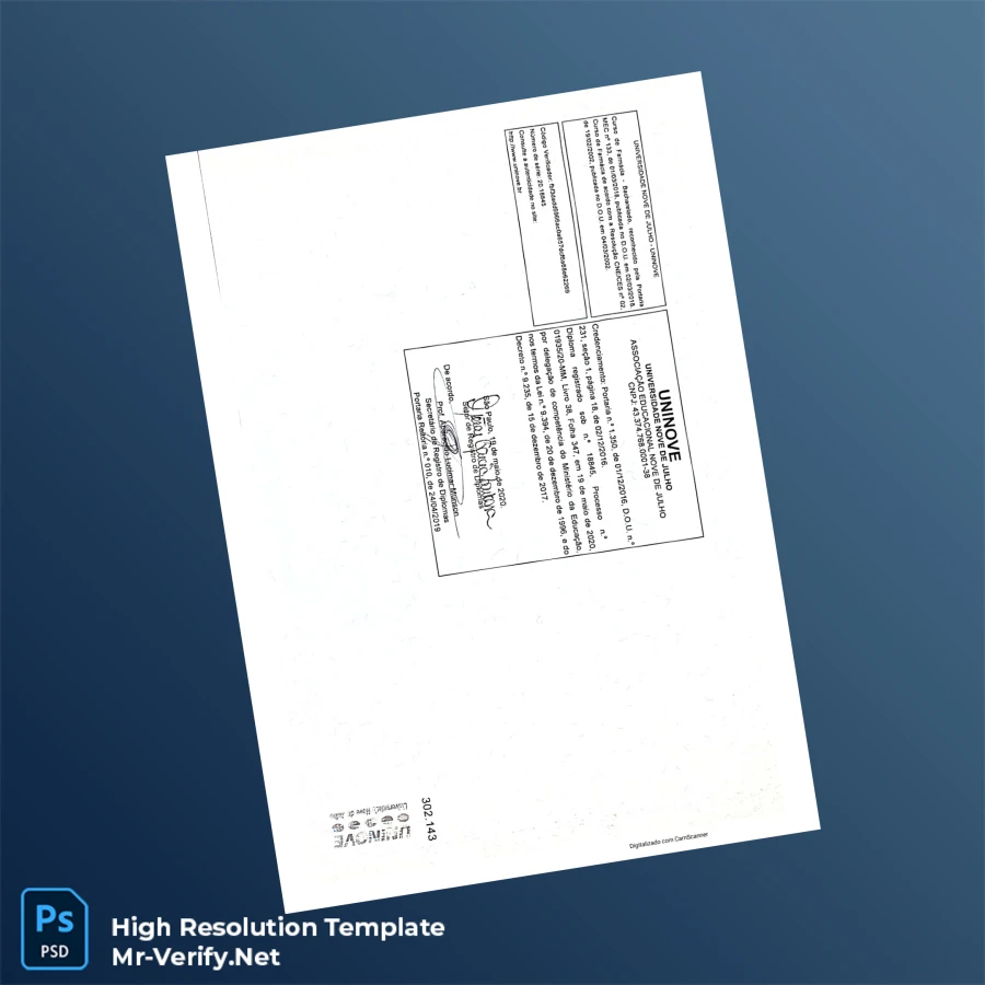 Brazil UNINOVE Bachelor of Pharmacy Template – Fully Editable & Print-Ready 2 Page Brazil UNINOVE Bachelor of Pharmacy Template – Fully Editable & Print-Ready 2 Page