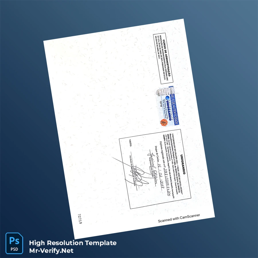 Brazil University of Grande Rio Bachelor’s Degree in Administration – Fully Editable & High Resolution 2 Page Brazil University of Grande Rio Bachelor’s Degree in Administration – Fully Editable & High Resolution 2 Page