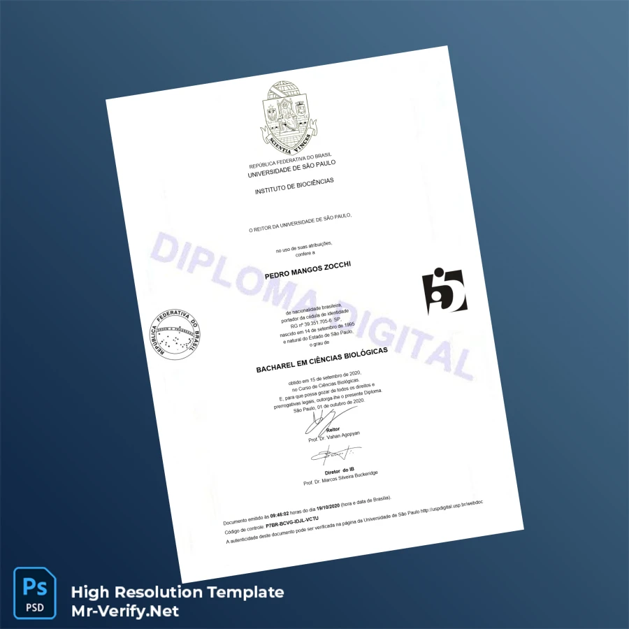 Brazil University of São Paulo Bachelor in Biological Sciences Template – Fully Editable High Resolution 2 Page Brazil University of São Paulo Bachelor in Biological Sciences Template – Fully Editable High Resolution 2 Page