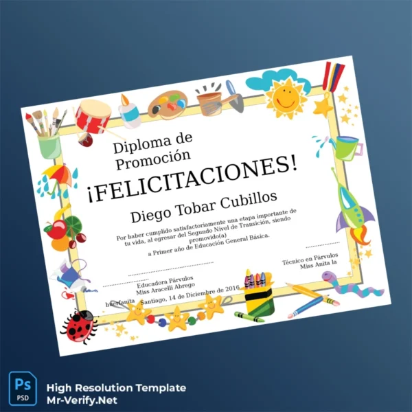 Chile Educational Institution Diploma Certificate – Fully Editable & High Resolution Chile Educational Institution Diploma Certificate – Fully Editable & High Resolution