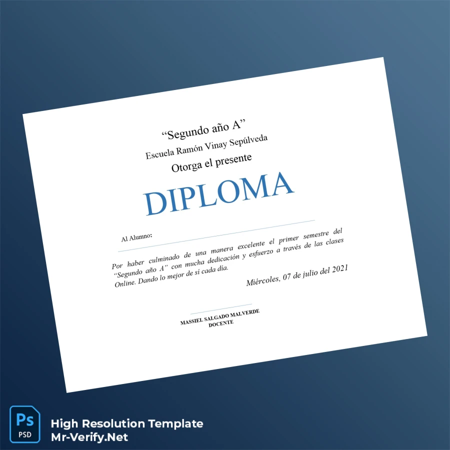 Chile Escuela Ramón Vinay Sepúlveda Diploma Template – Fully Editable & High Resolution 3 Page Chile Escuela Ramón Vinay Sepúlveda Diploma Template – Fully Editable & High Resolution 3 Page