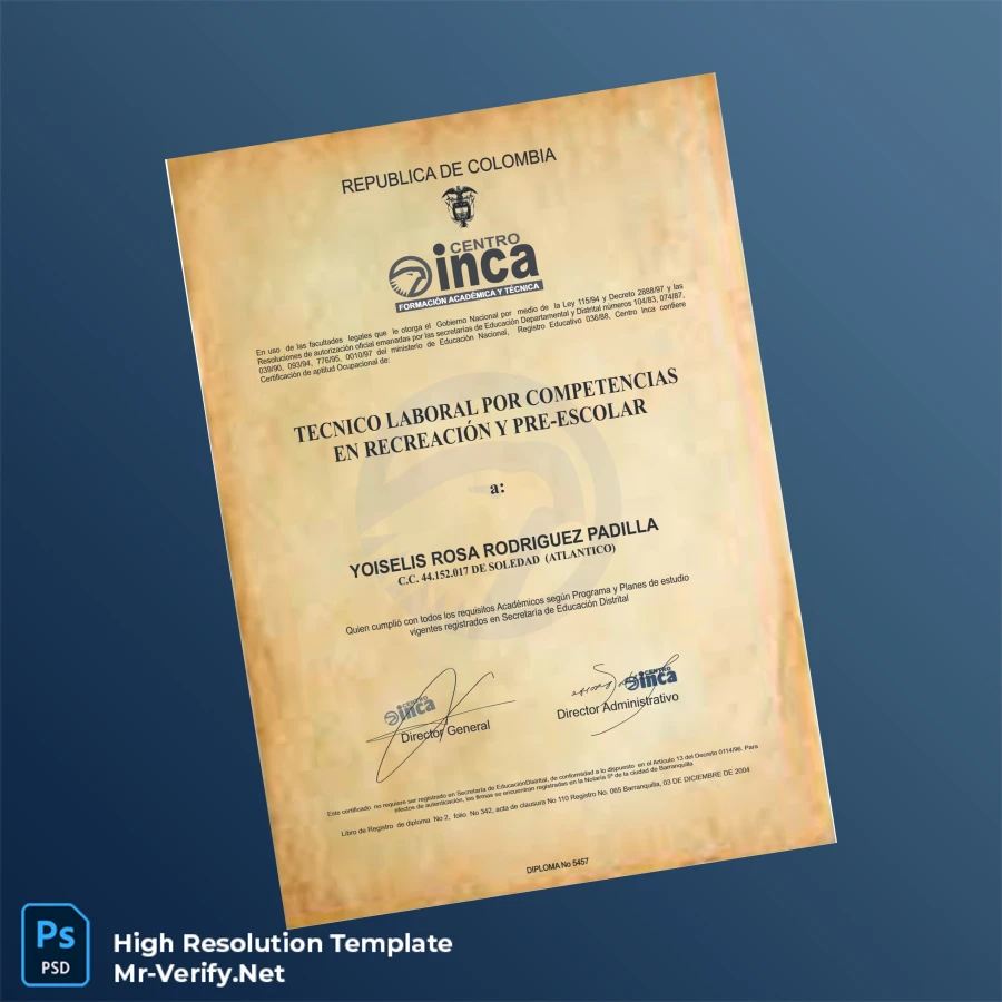 Colombia Centro Inca Técnico Laboral por Competencias en Recreación y Preescolar Template – Fully Editable & Print-Ready 2 Page Colombia Centro Inca Técnico Laboral por Competencias en Recreación y Preescolar Template – Fully Editable & Print-Ready 2 Page